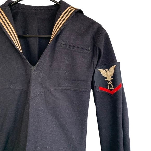 Vintage Military World War 2 Navy Dress Blue Uniform Commissary Steward - Picture 2 of 6